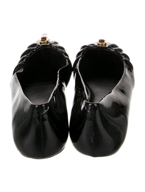 Marc Jacobs Patent Leather Ruffle Embellishment Ballet Flats