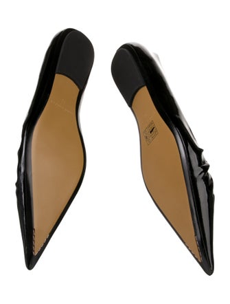 Marc Jacobs Patent Leather Ruffle Embellishment Ballet Flats