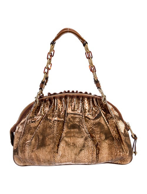 Marc Jacobs Embossed Leather Top Handle Bag