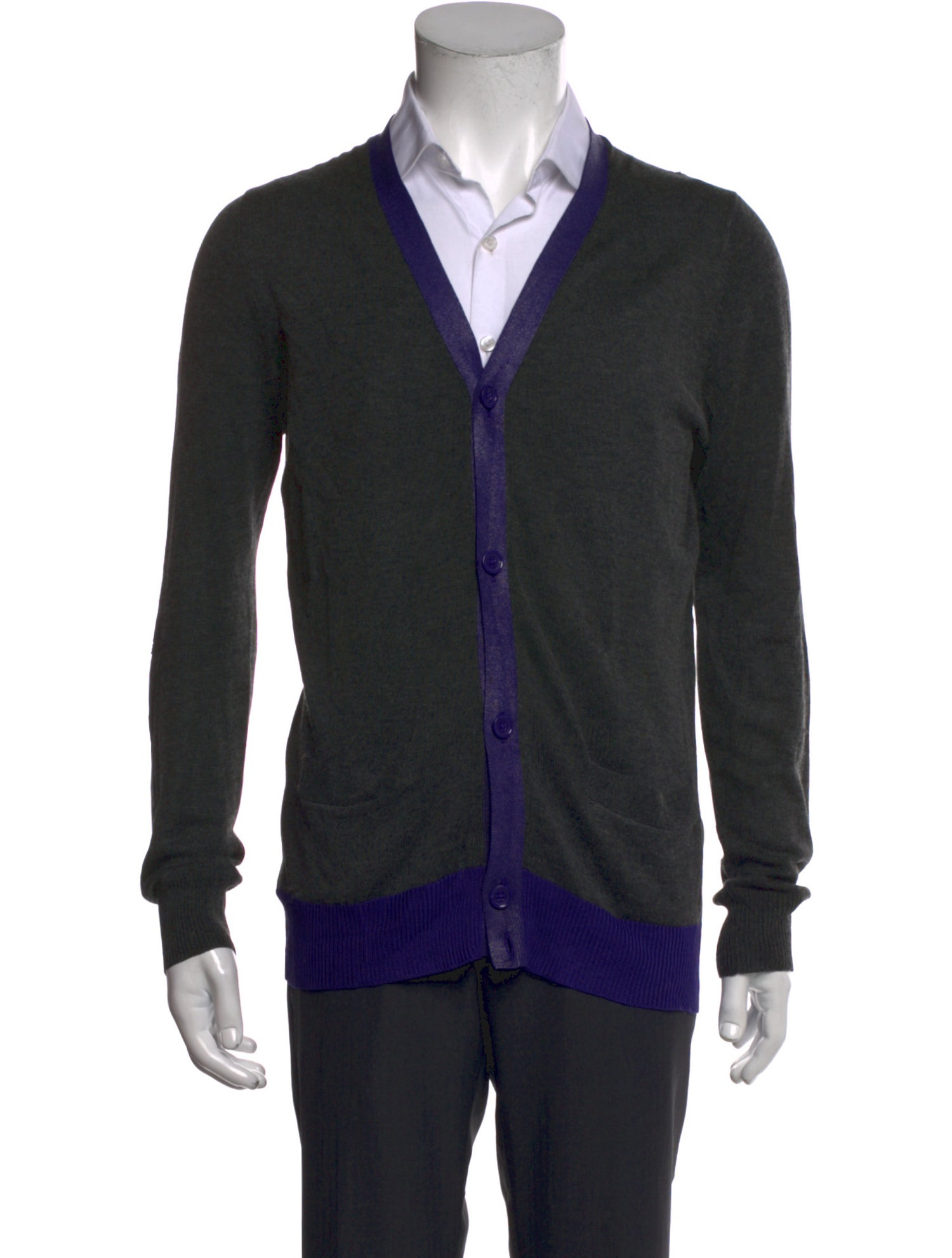 Marc Jacobs Silk Colorblock Pattern Cardigan