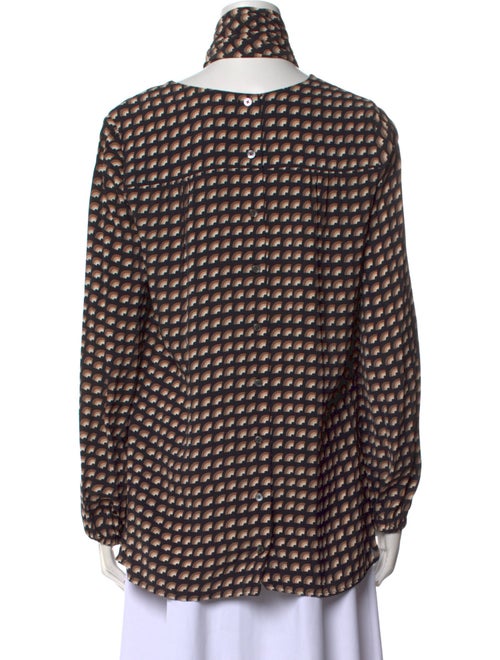 Marc Jacobs Printed Tie Neck Blouse