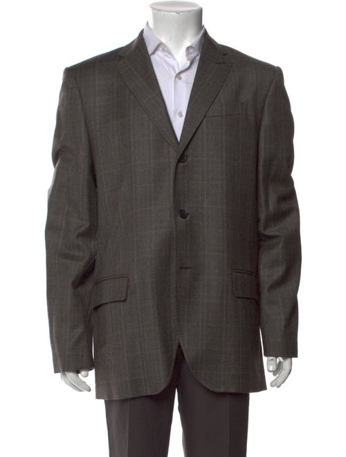 Marc Jacobs Virgin Wool Plaid Print Blazer