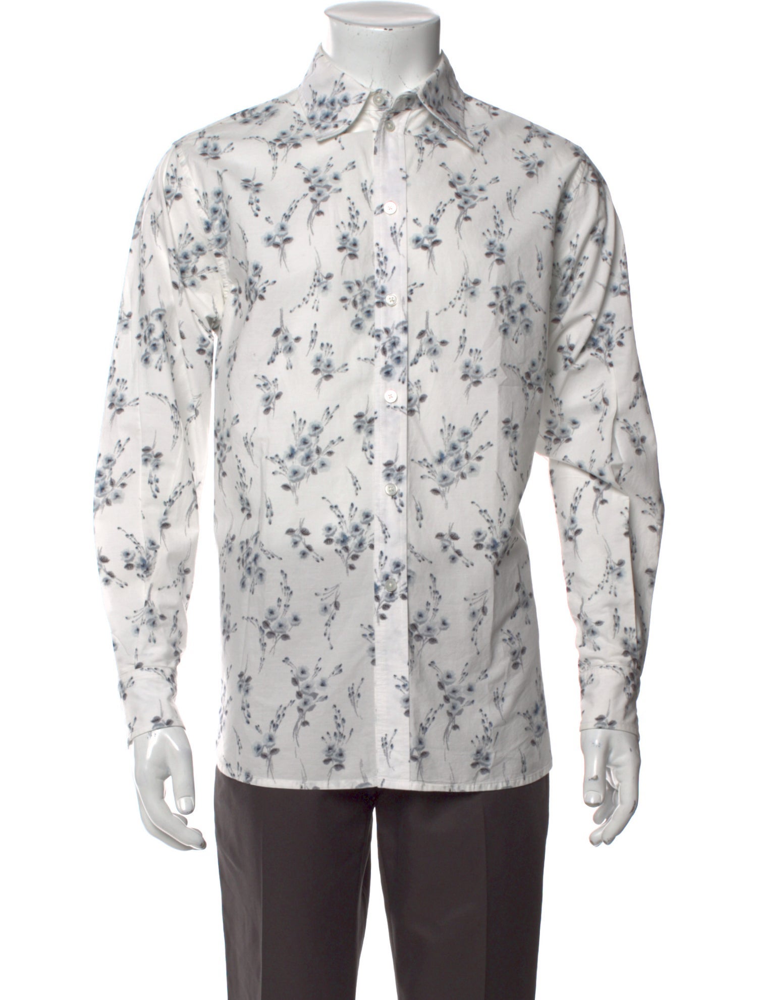 Marc Jacobs Floral Print Long Sleeve Dress Shirt