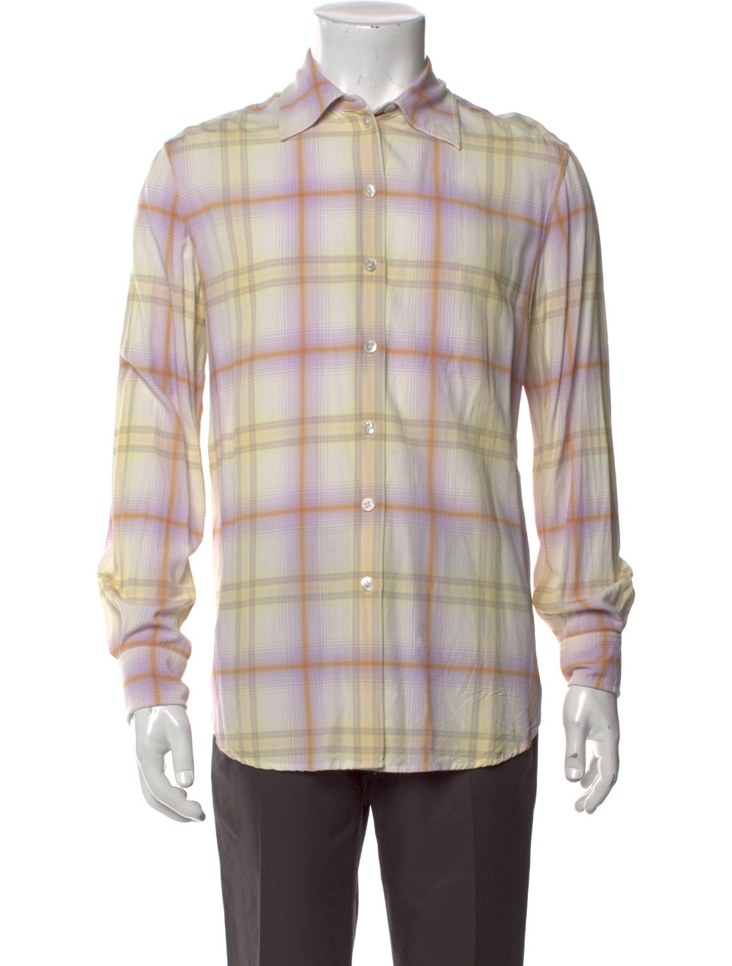 Marc Jacobs Plaid Print Long Sleeve Dress Shirt