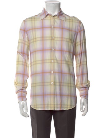 Marc Jacobs Plaid Print Long Sleeve Dress Shirt