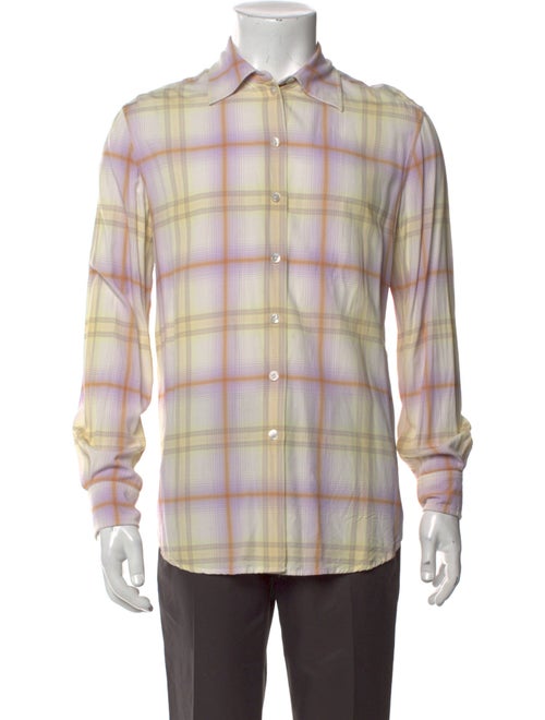 Marc Jacobs Plaid Print Long Sleeve Dress Shirt