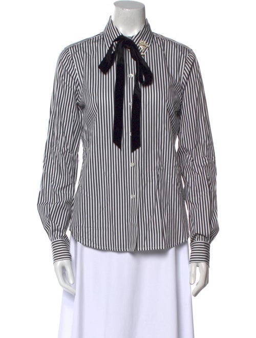 Marc Jacobs Striped Long Sleeve Button-Up Top