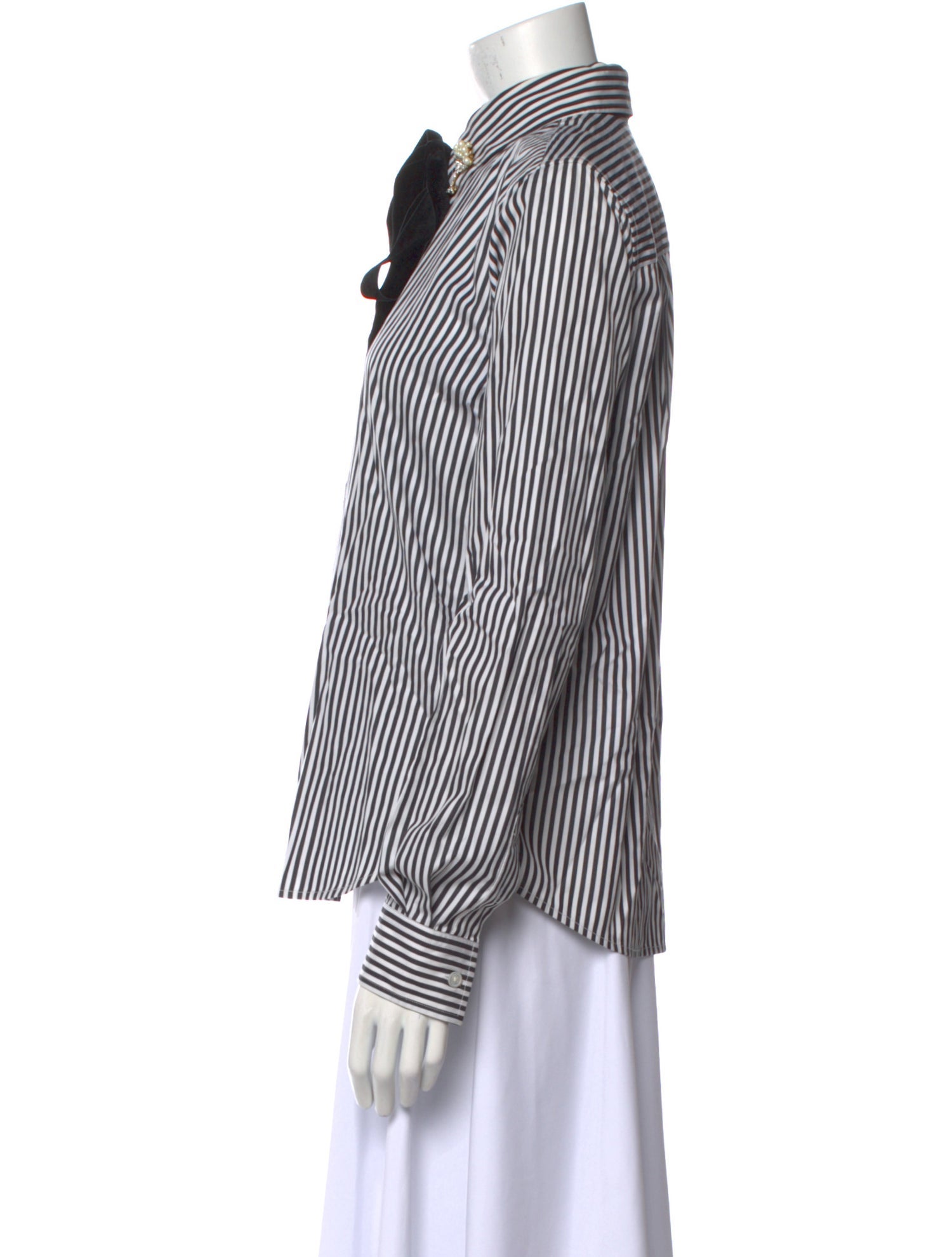 Marc Jacobs Striped Long Sleeve Button-Up Top