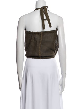 Marc Jacobs Halterneck Sleeveless Crop Top
