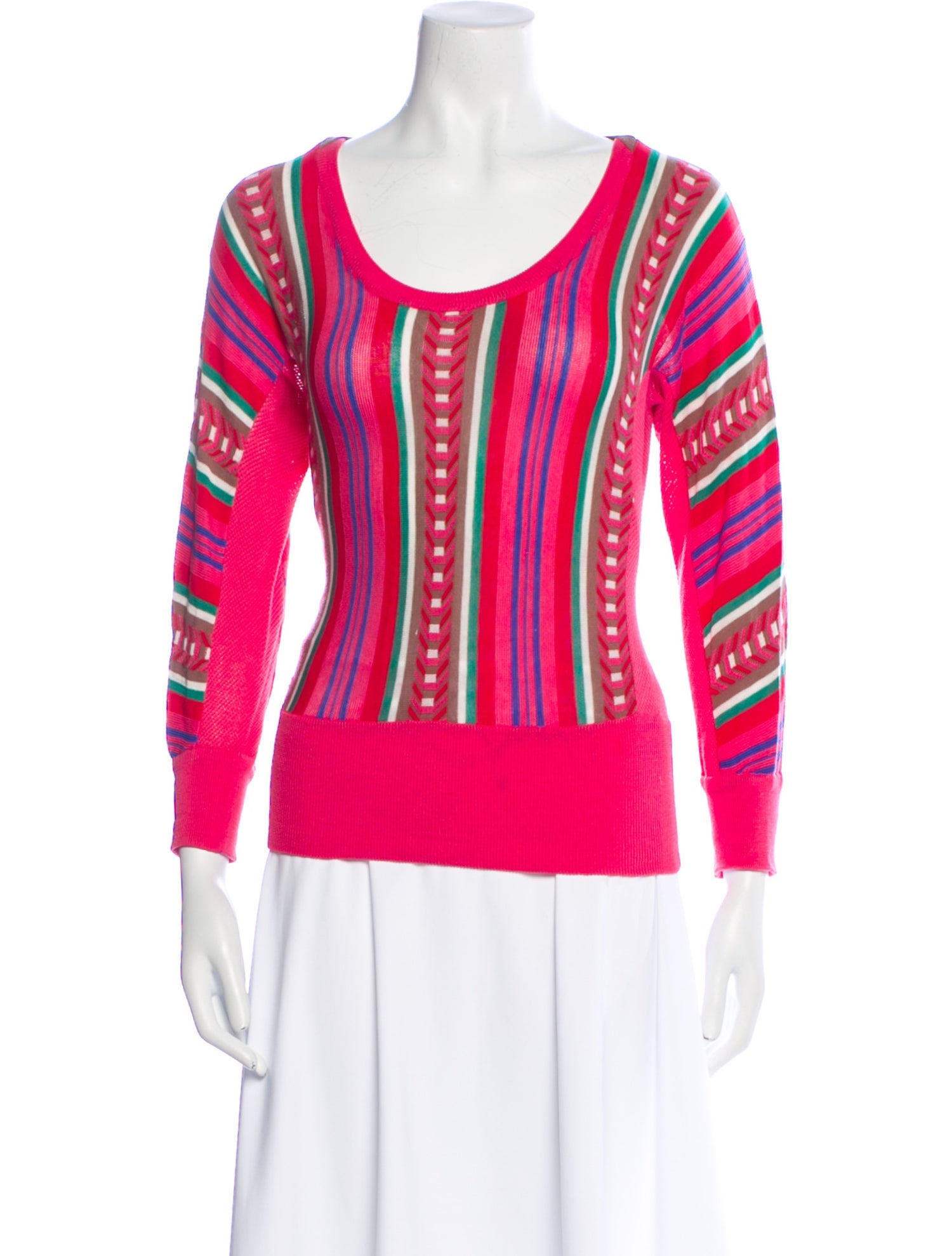 Marc Jacobs Striped Scoop Neck Sweater