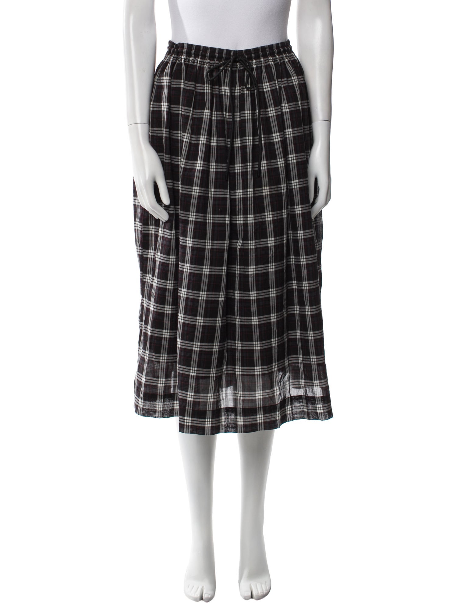 Marc Jacobs Plaid Print Midi Length Skirt