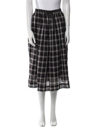 Marc Jacobs Plaid Print Midi Length Skirt