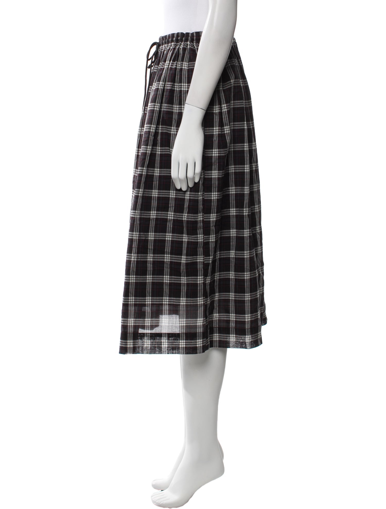 Marc Jacobs Plaid Print Midi Length Skirt