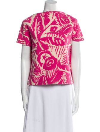 Marc Jacobs Printed Bateau Neckline T-Shirt