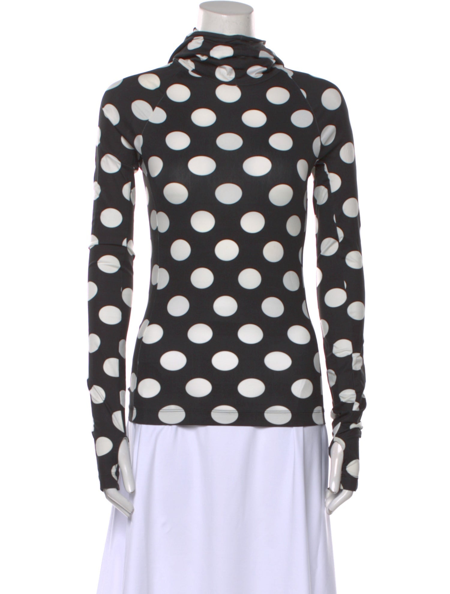Marc Jacobs Polka Dot Print Mock Neck Sweatshirt