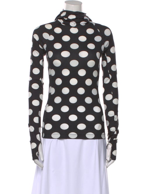 Marc Jacobs Polka Dot Print Mock Neck Sweatshirt