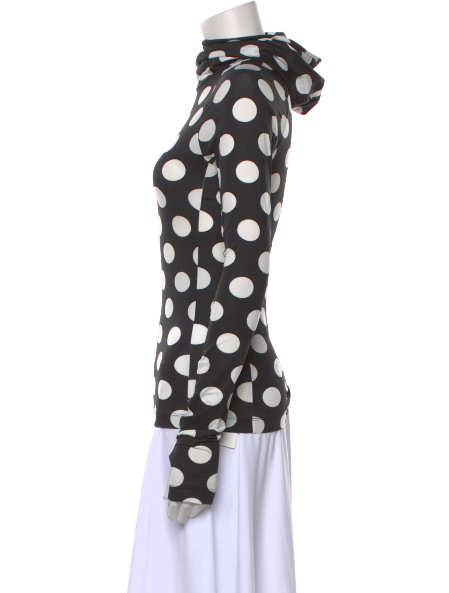 Marc Jacobs Polka Dot Print Mock Neck Sweatshirt