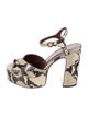 Marc Jacobs Python Animal Print Slingback Pumps
