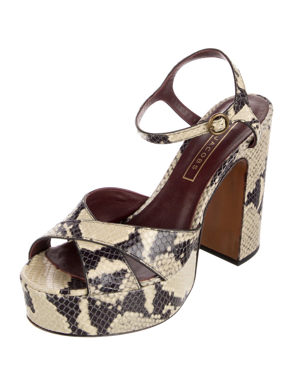 Marc Jacobs Python Slingback Pumps Neutrals Anima… - image 2
