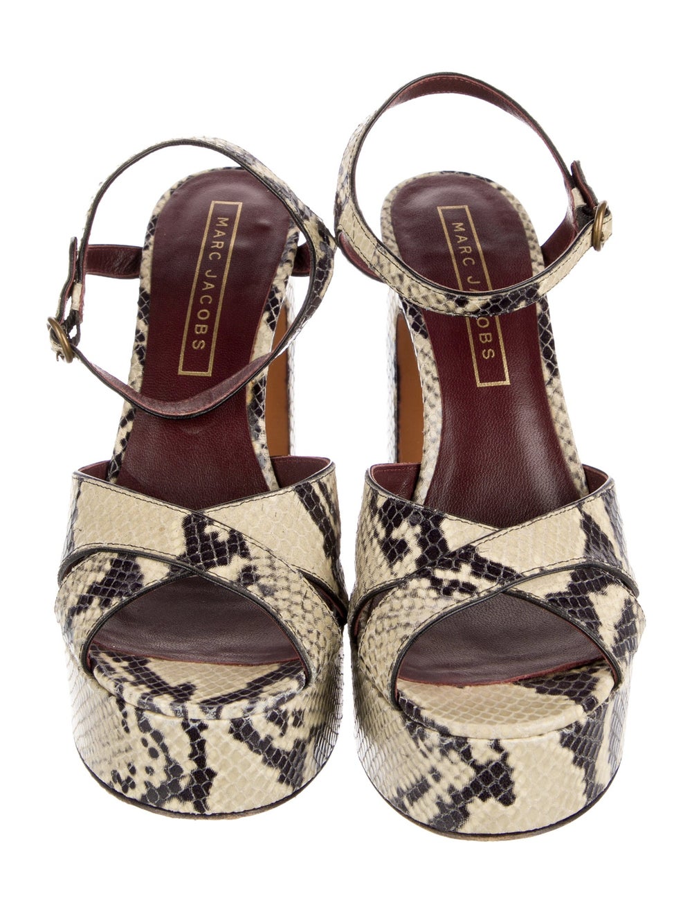 Marc Jacobs Python Slingback Pumps Neutrals Anima… - image 3