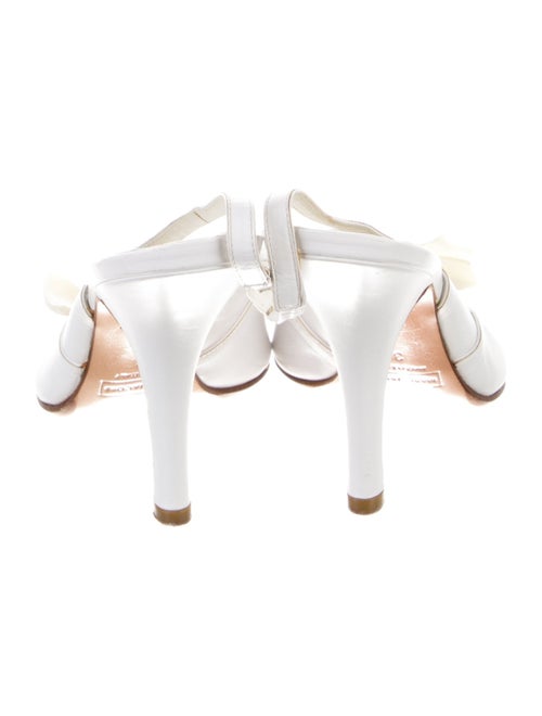 Marc Jacobs Leather Bow Accents Slingback Sandals
