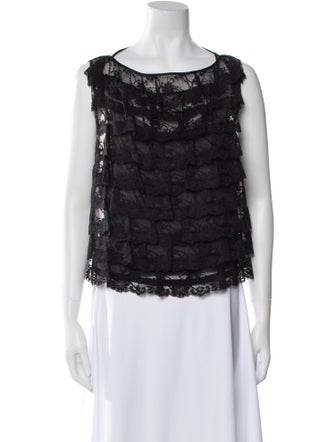 Marc Jacobs Bateau Neckline Sleeveless Blouse