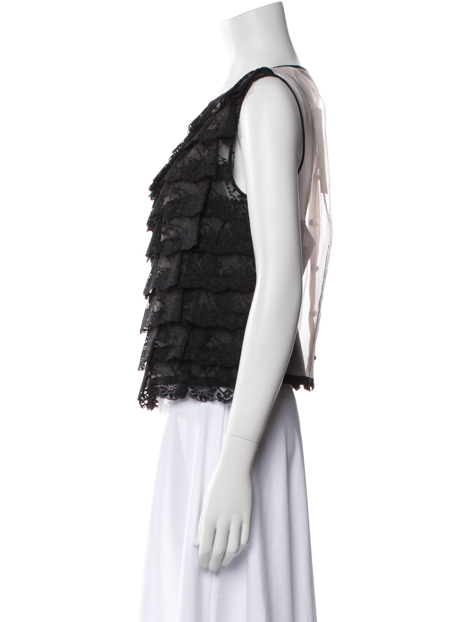 Marc Jacobs Bateau Neckline Sleeveless Blouse