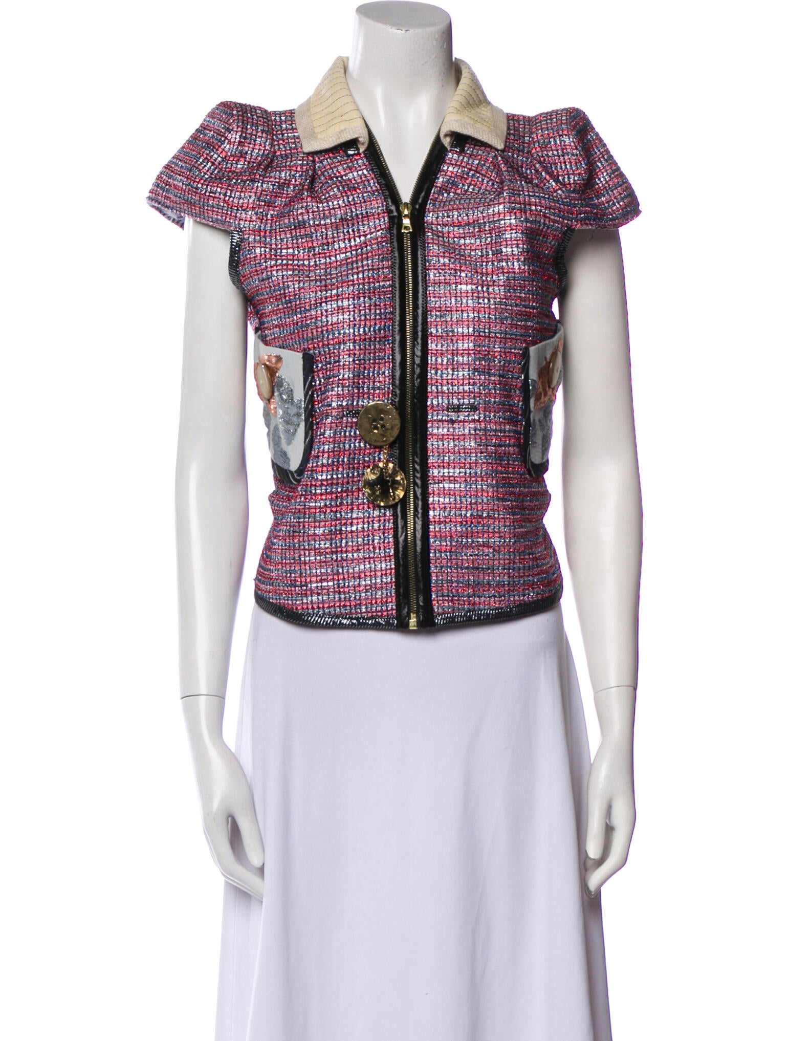 Marc Jacobs Printed Short Sleeve Button-Up Top