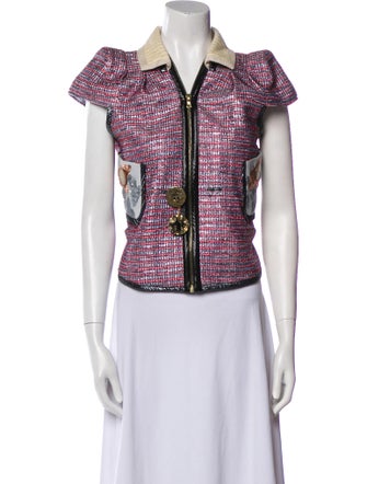 Marc Jacobs Printed Short Sleeve Button-Up Top