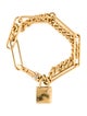 Marc Jacobs Crystal Padlock Charm Bracelet