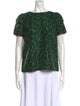 Marc Jacobs Silk Animal Print Top