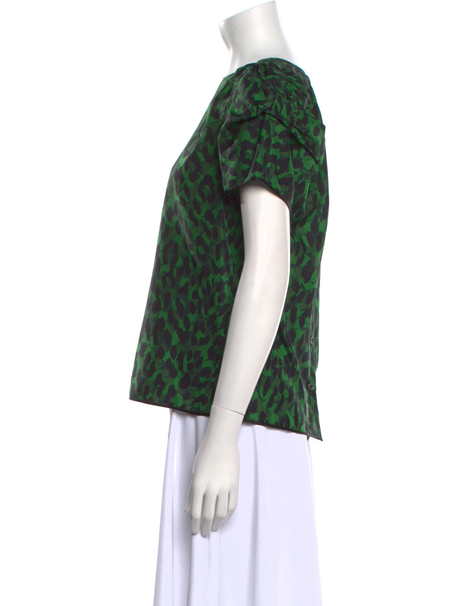 Marc Jacobs Silk Animal Print Top