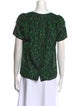 Marc Jacobs Silk Animal Print Top