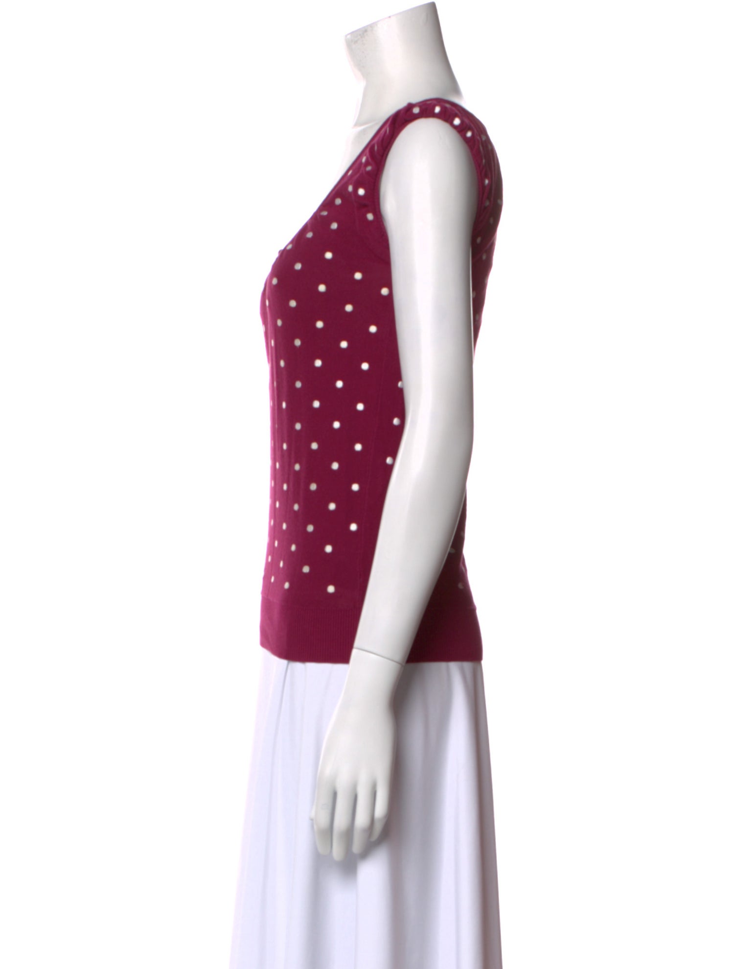 Marc Jacobs Polka Dot Print Scoop Neck Top