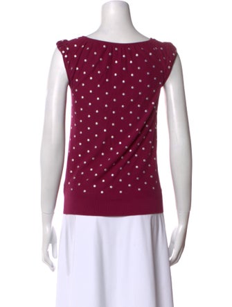 Marc Jacobs Polka Dot Print Scoop Neck Top