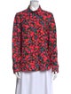 Marc Jacobs Floral Print Long Sleeve Button-Up Top