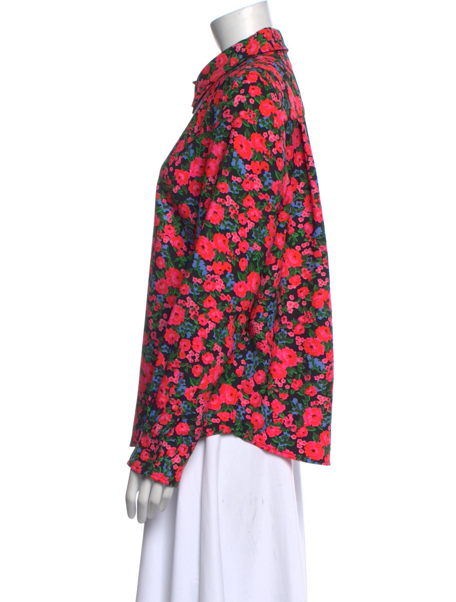 Marc Jacobs Floral Print Long Sleeve Button-Up Top