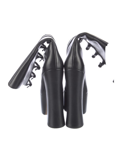 Marc Jacobs Leather Cutout Accent Lace-Up Boots