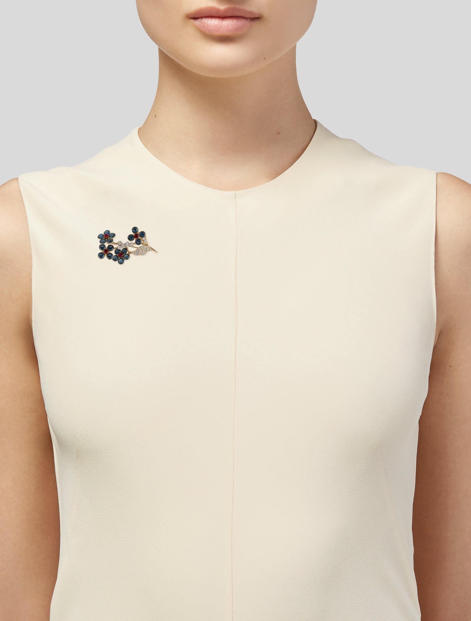 Marc Jacobs Crystal Floral Brooch