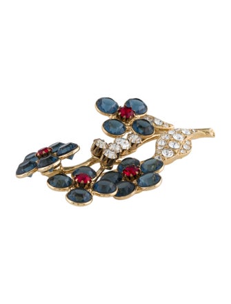 Marc Jacobs Crystal Floral Brooch