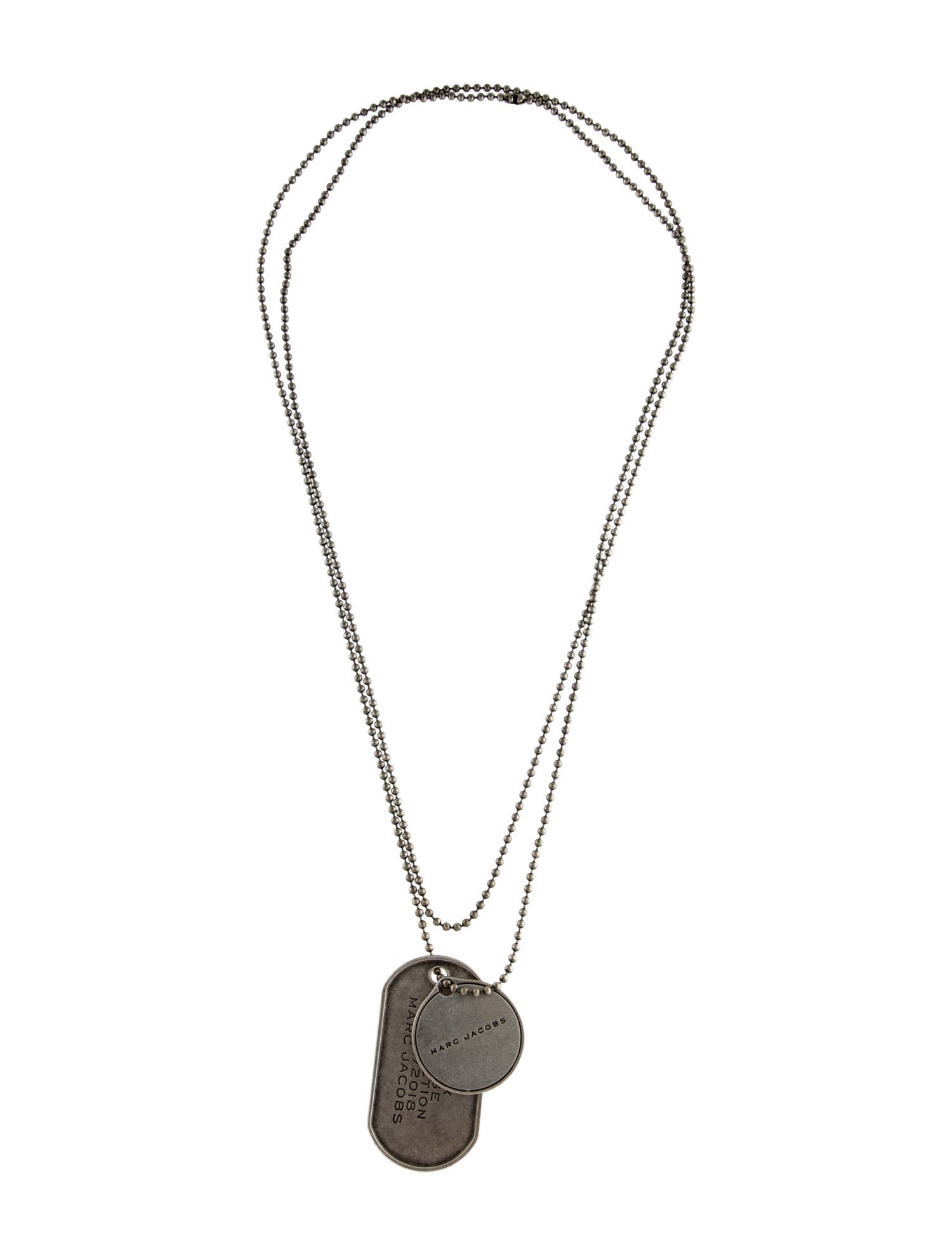 Marc Jacobs Redux Grunge Dog Tag Pendant Necklace