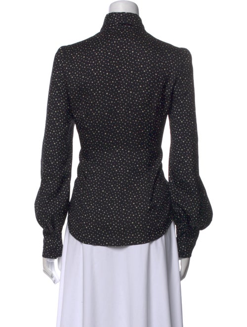 Marc Jacobs Polka Dot Print Long Sleeve Button-Up Top
