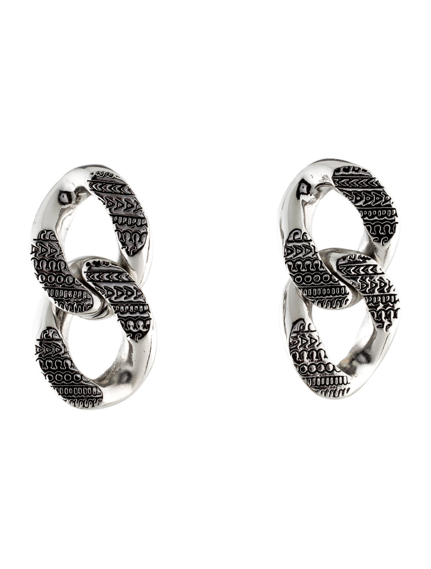Marc Jacobs Monogram Chain Link Drop Earrings