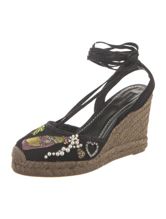 Marc Jacobs Canvas Floral Print Slingback Pumps