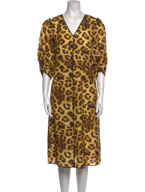 Marc Jacobs Animal Print Midi Length Dress