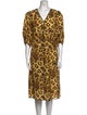 Marc Jacobs Animal Print Midi Length Dress