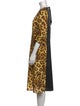 Marc Jacobs Animal Print Midi Length Dress