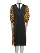 Marc Jacobs Animal Print Midi Length Dress