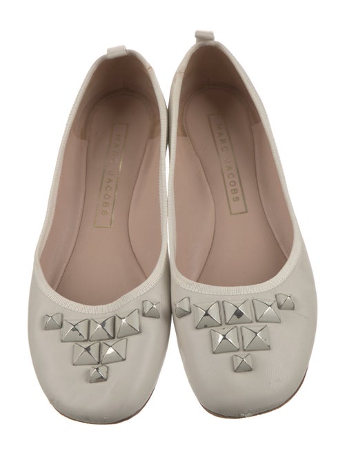Marc Jacobs Leather Studded Accents Ballet Flats