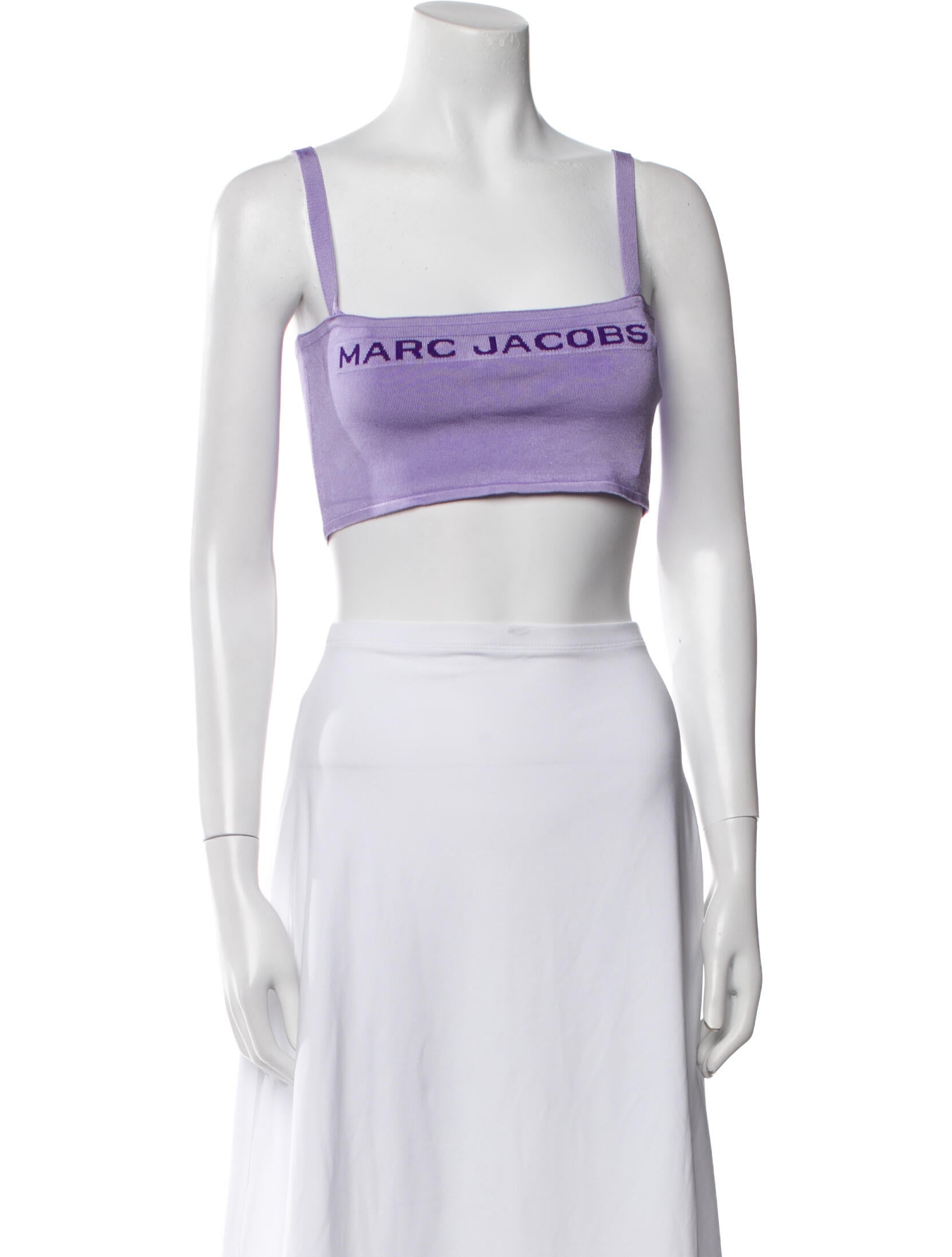 Marc Jacobs Graphic Print Square Neckline Crop Top